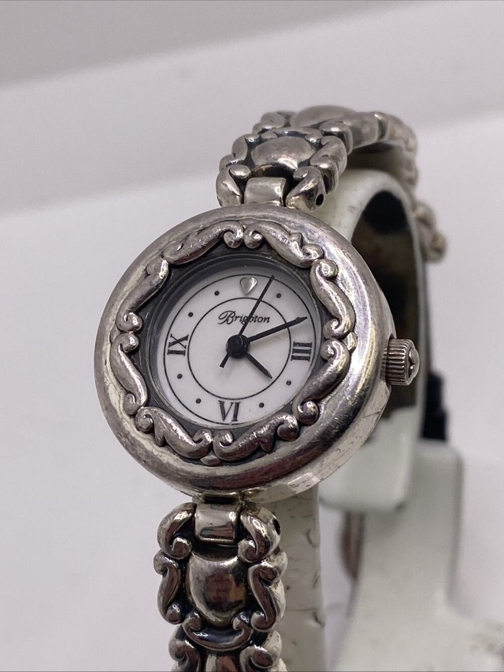 Vintage Brighton Womens Silver Tone Watch Works New Battery